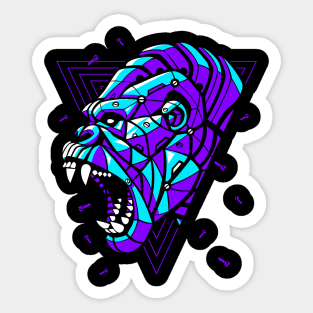 Cyber Gorilla Punk Sticker